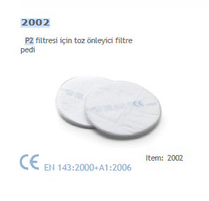 MİLLA 2002 P2 filtresi için toz önleyici filtre pedi